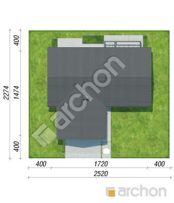 gotowy projekt Dom w rarytasach 5 (G2AE) sytuacja