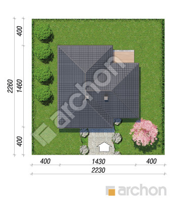 gotowy projekt Dom w paryżankach 2(E) sytuacja