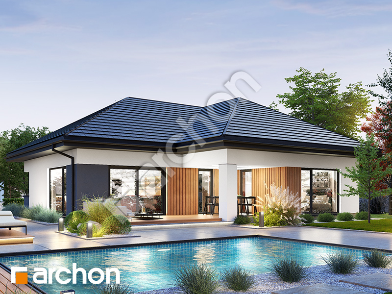 gotowy projekt Dom w paryżankach 2(E) widok 2