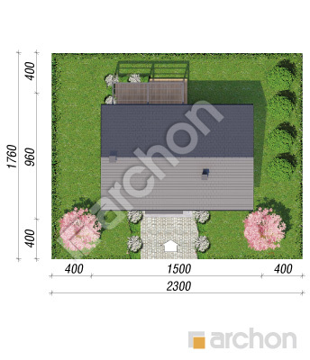 gotowy projekt Dom w jaśminowcach 2 (E) sytuacja