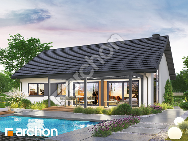 gotowy projekt Dom w jaśminowcach 2 (E) widok 2