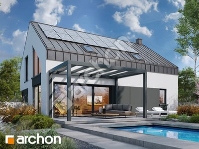 "Dom w aurorach 24 (GE) OZE" | Projekt domu z wentylacją mechaniczną oraz pompą ciepła w standardzie