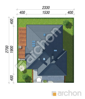 gotowy projekt Dom w jonagoldach 5 (G2) sytuacja