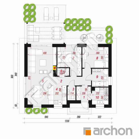 gotowy projekt Dom w batawii 2 (E) rzut parteru