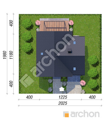 gotowy projekt Dom w storczykach 2 (GE) sytuacja