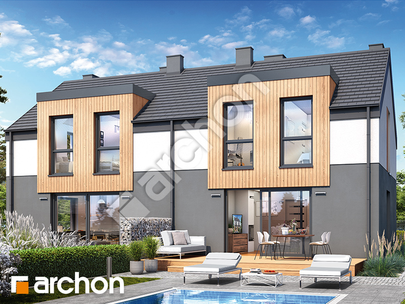 gotowy projekt Dom w modrakach 2 (R2) widok 2