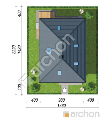 gotowy projekt Dom w przegorzanach 2 (E) OZE sytuacja