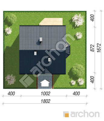 gotowy projekt Dom w jagodach sytuacja