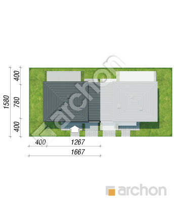 gotowy projekt Willa Maja (GBA) sytuacja