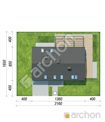 gotowy projekt Dom w trzcinnikach 4 (G) sytuacja