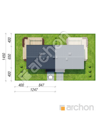 gotowy projekt Dom w everniach 6 (B) sytuacja