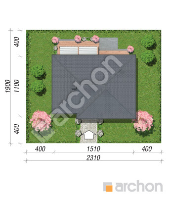 gotowy projekt Dom w santolinach 6 (E) OZE sytuacja