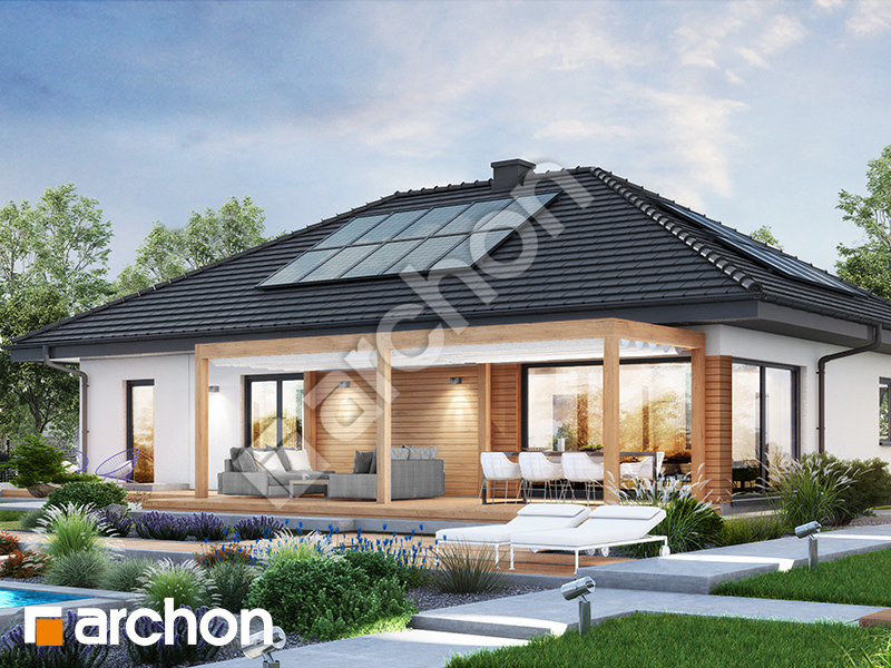 gotowy projekt Dom w santolinach 6 (E) OZE widok 2