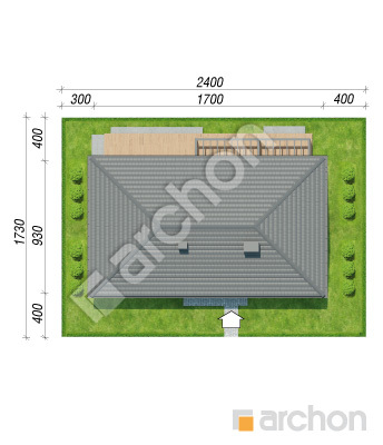 gotowy projekt Dom w kosaćcach 50 sytuacja