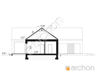 gotowy projekt Dom w atolach (GE) przekroj budynku