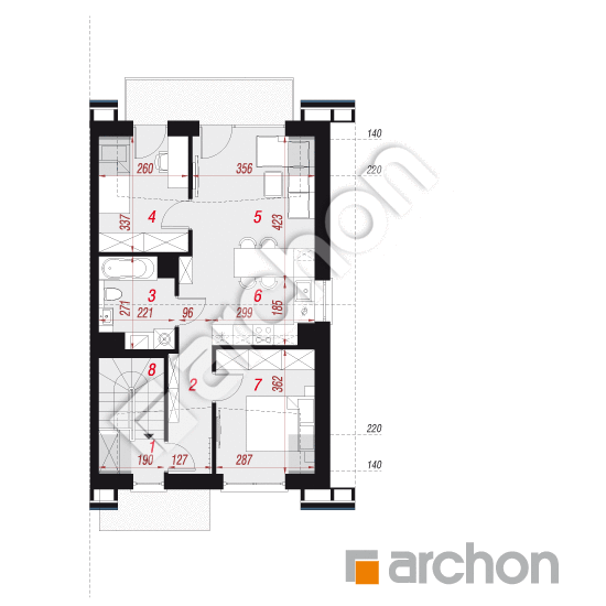 gotowy projekt Dom w bratkach 23 (R2B) rzut poddasza