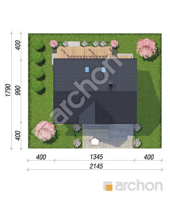 gotowy projekt Dom w balsamowcach 20 (GE) OZE sytuacja