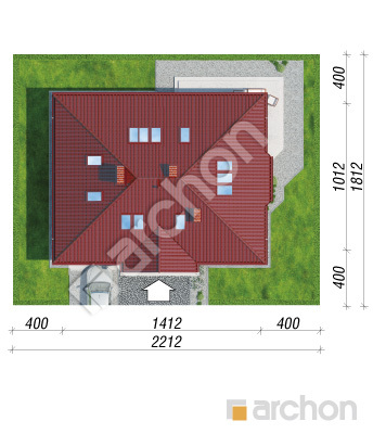 gotowy projekt Dom pod jarząbem 2 sytuacja