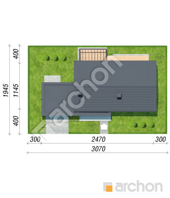 gotowy projekt Dom w skalnicach 3 (G2) sytuacja