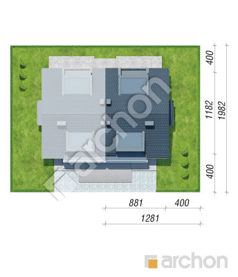 gotowy projekt Dom w klematisach 8 (B) sytuacja