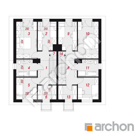 gotowy projekt Dom w riveach 3 (GR2) rzut poddasza