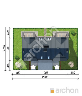 gotowy projekt Dom w gunnerach 2 (R2) sytuacja