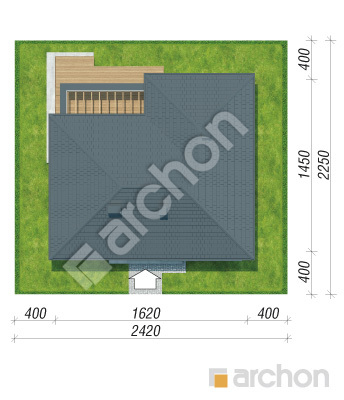 gotowy projekt Dom w przebiśniegach 4 sytuacja