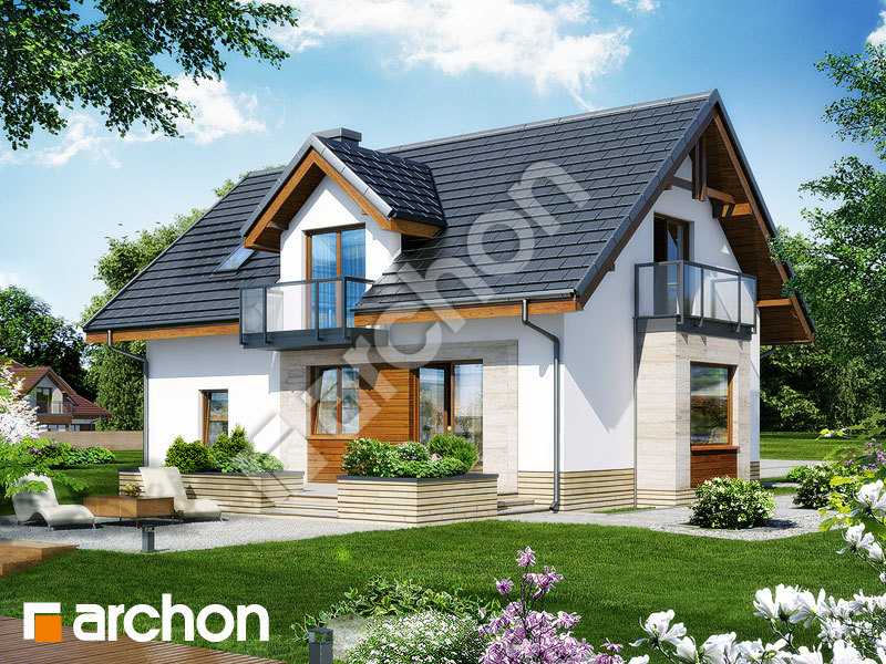 gotowy projekt Dom w rododendronach 15 (N) widok 1