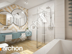 gotowy projekt Dom w serduszkach Wizualizacja łazienki (wizualizacja 3 widok 2)