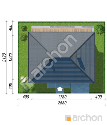 gotowy projekt Dom w bryzach (G2E) sytuacja