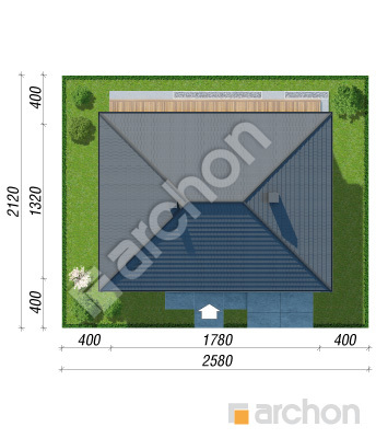 gotowy projekt Dom w bryzach (G2E) sytuacja