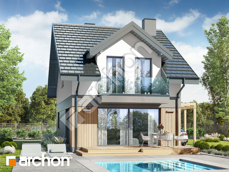 gotowy projekt Dom w klementynkach 2 widok 1