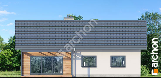 Elewacja ogrodowa projekt dom w kostrzewach 4 adfa6b669a528d4e7576a85f65fe6a13  267