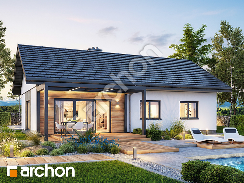 gotowy projekt Dom w kostrzewach 4 widok 2