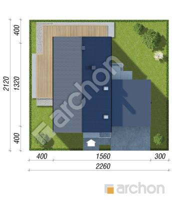 gotowy projekt Dom w jaskrzynach 2 (G2AE) sytuacja