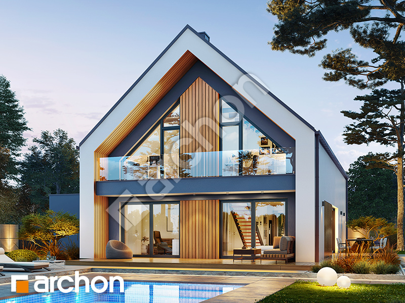 gotowy projekt Dom w jaskrzynach 2 (G2AE) widok 2