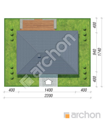gotowy projekt Dom w lipiennikach 2 (E) OZE sytuacja