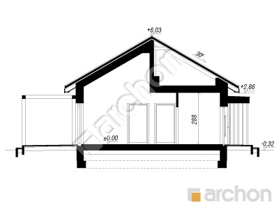 gotowy projekt Dom w rarytasach 5 (AE) przekroj budynku