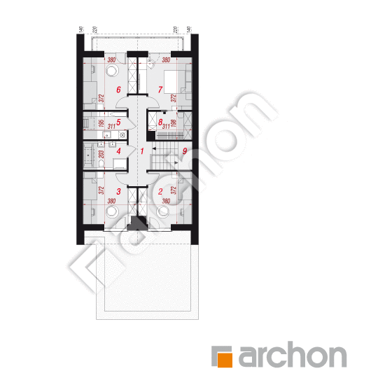 gotowy projekt Dom w wiesiołkach 4 (G2E) rzut poddasza