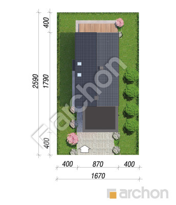 gotowy projekt Dom w wiesiołkach 4 (G2E) sytuacja