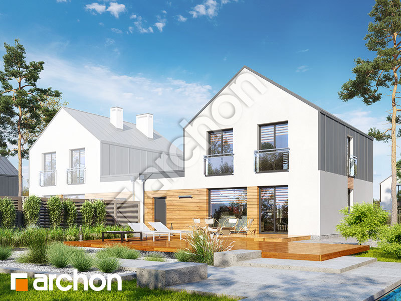 gotowy projekt Dom w arkadiach 3 (GBT) widok 2