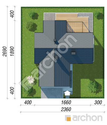 gotowy projekt Dom w kosaćcach 37 (G2) sytuacja