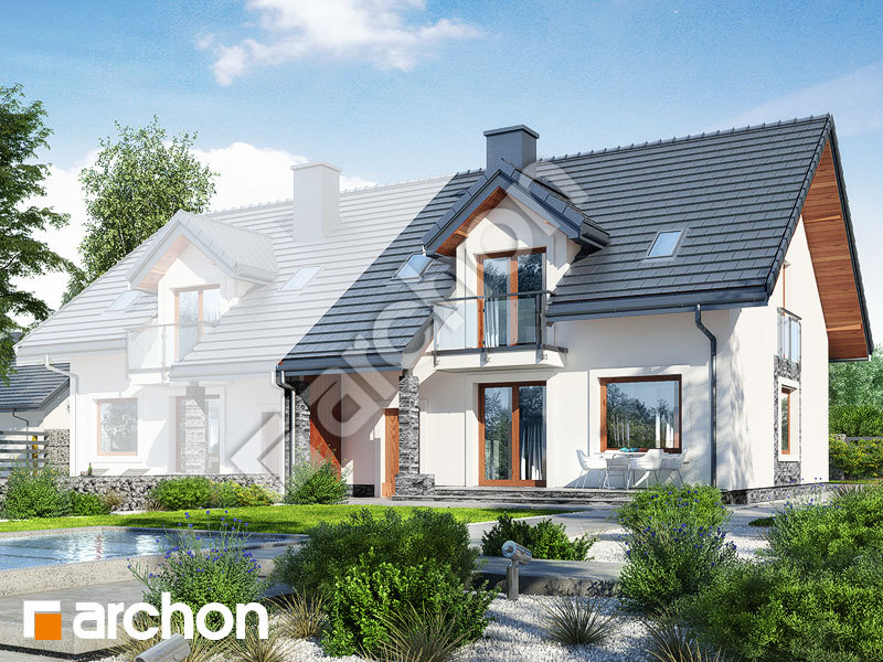 gotowy projekt Dom w cyklamenach 3 (B) widok 1