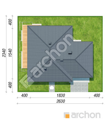 gotowy projekt Dom w renklodach 38 (G2) sytuacja