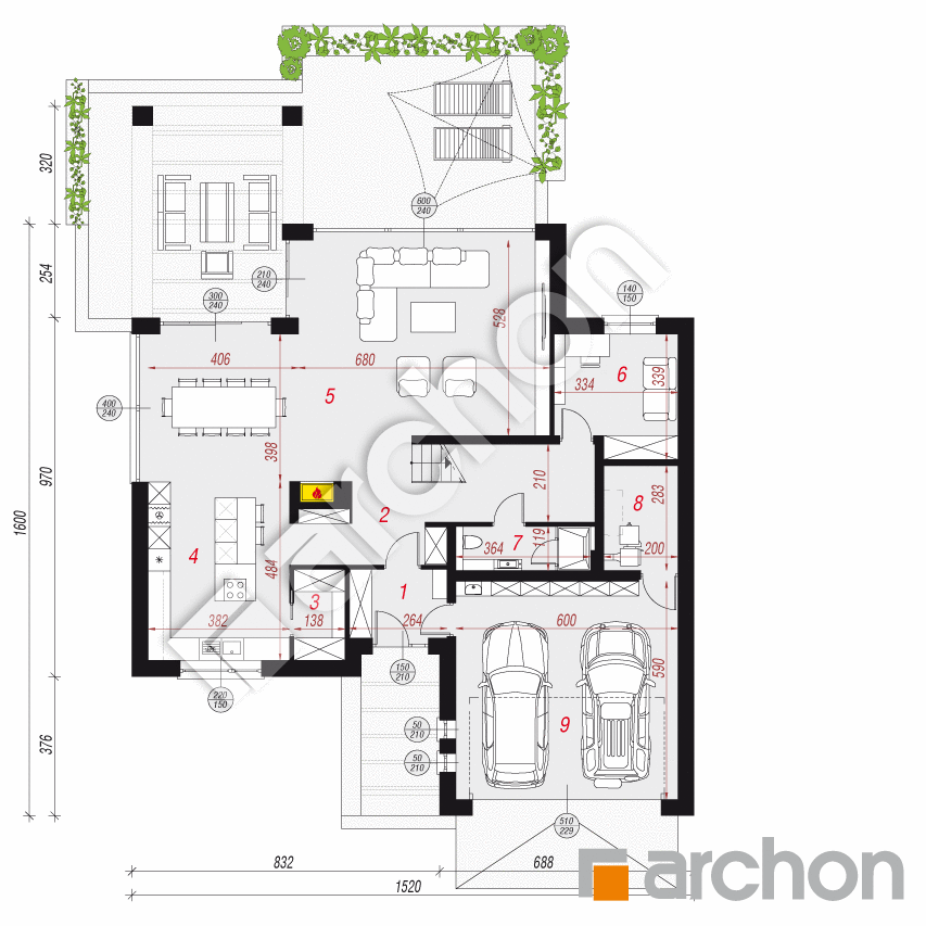 gotowy projekt Dom w maciejkach (G2) rzut parteru