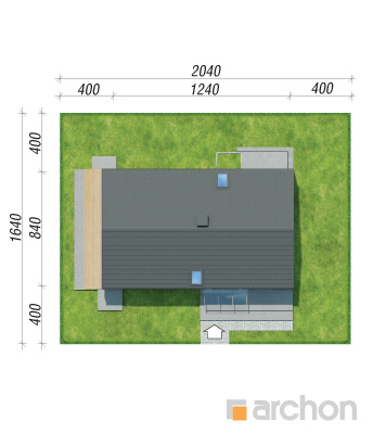 gotowy projekt Dom w szyszkowcach 8 (AE) OZE sytuacja