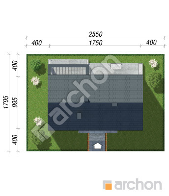 gotowy projekt Dom w rumiankach 3 sytuacja