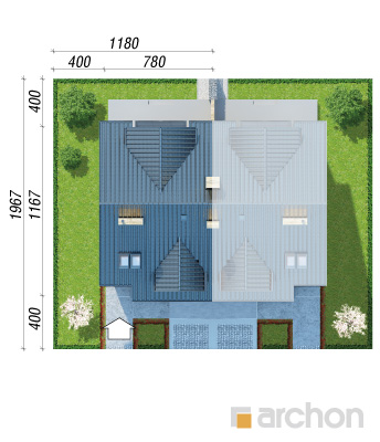 gotowy projekt Dom w klematisach 10 (AB) sytuacja