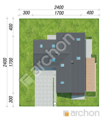 gotowy projekt Dom w kosaćcach 33 (G2E) OZE sytuacja