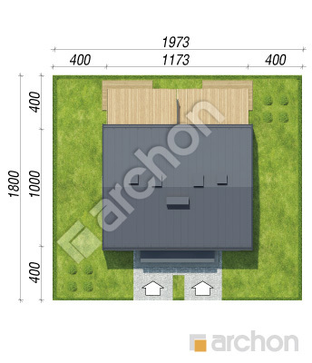 gotowy projekt Dom w tunbergiach (R2) sytuacja